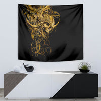 Skull Tapestry Golden Warrior Royal - Wonder Print Shop