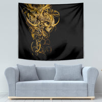 Skull Tapestry Golden Warrior Royal - Wonder Print Shop