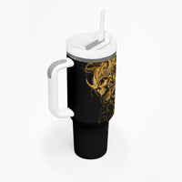 Skull Tumbler With Handle Golden Warrior Royal - Wonder Print Shop