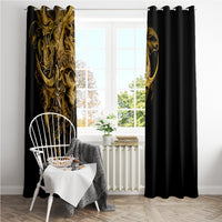 Skull Window Curtain Golden Warrior Royal - Wonder Print Shop