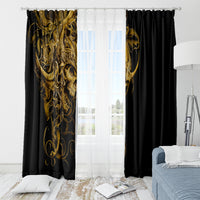 Skull Window Curtain Golden Warrior Royal - Wonder Print Shop