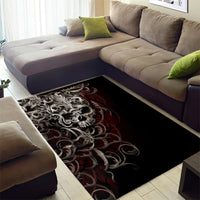 Skull Area Rug Silver Warrior Royal - Wonder Print Shop