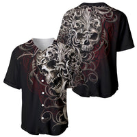 Skull Baseball Jersey Silver Warrior Royal - Wonder Print Shop