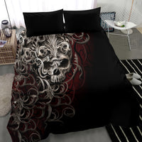 Skull Bedding Set Silver Warrior Royal - Wonder Print Shop