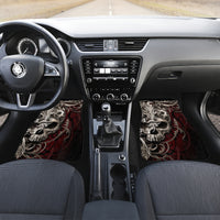 Skull Car Mats Silver Warrior Royal - Wonder Print Shop