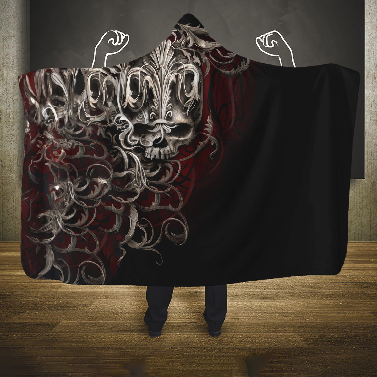 skull-hooded-blanket-silver-warrior-royal