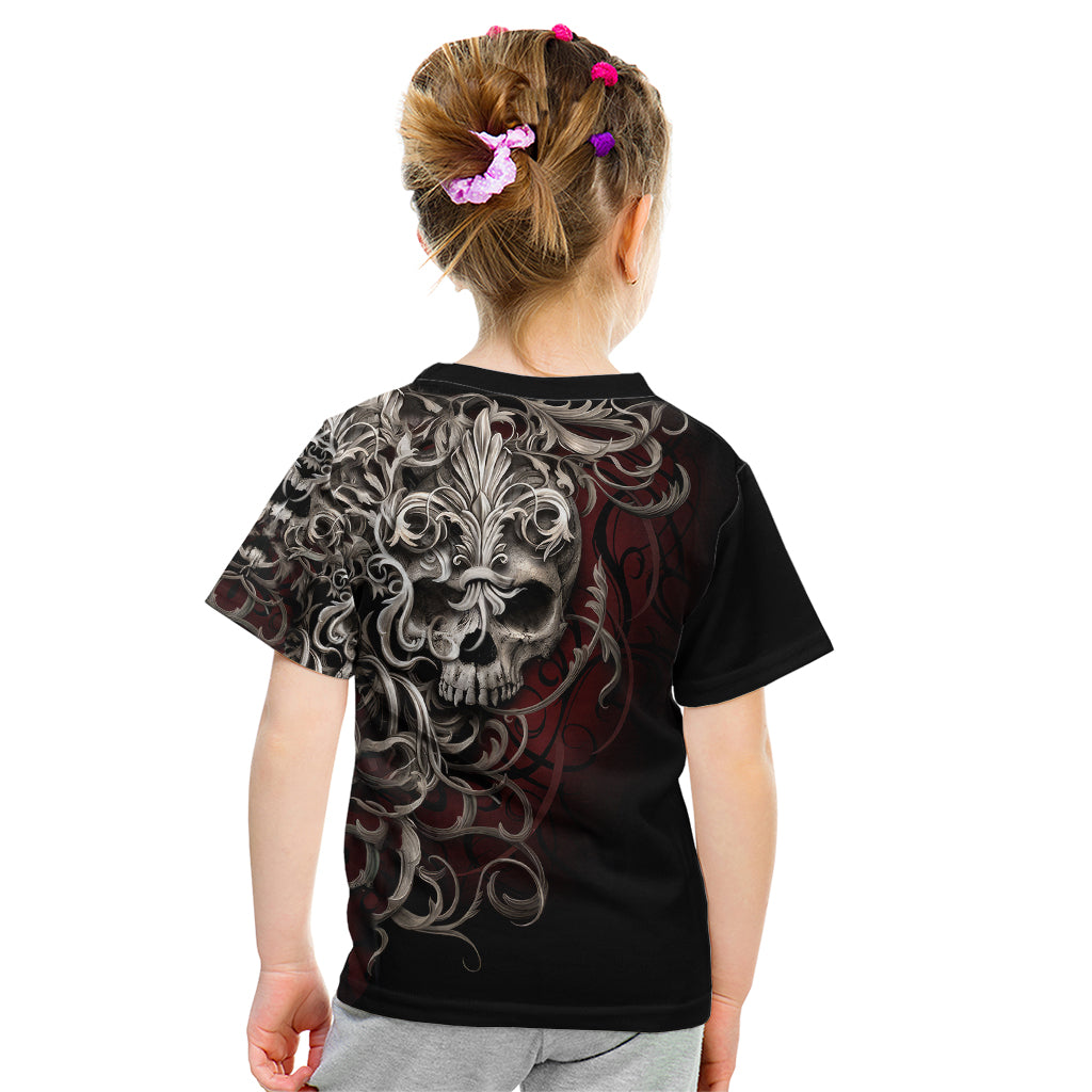 Skull Kid T Shirt Silver Warrior Royal - Wonder Print Shop