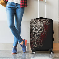 Skull Luggage Cover Silver Warrior Royal - Wonder Print Shop