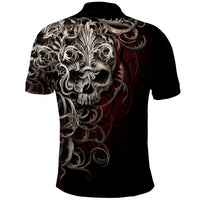 Skull Polo Shirt Silver Warrior Royal - Wonder Print Shop