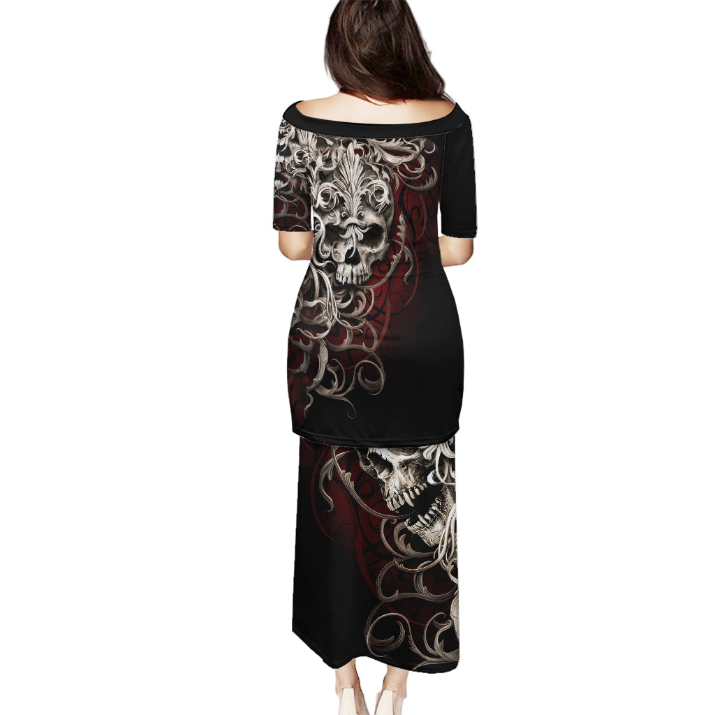 Skull Puletasi Silver Warrior Royal - Wonder Print Shop