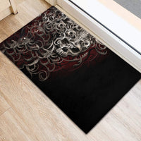 Skull Rubber Doormat Silver Warrior Royal - Wonder Print Shop