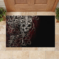 Skull Rubber Doormat Silver Warrior Royal - Wonder Print Shop