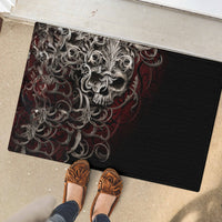 Skull Rubber Doormat Silver Warrior Royal - Wonder Print Shop