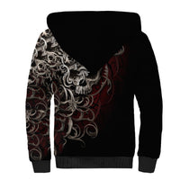 Skull Sherpa Hoodie Silver Warrior Royal - Wonder Print Shop