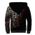 Skull Sherpa Hoodie Silver Warrior Royal - Wonder Print Shop