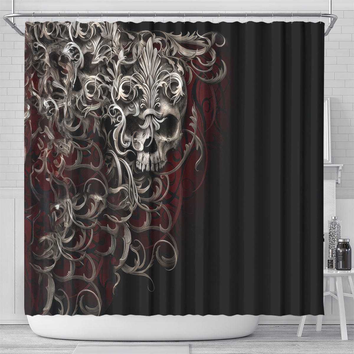 skull-shower-curtain-silver-warrior-royal