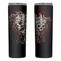 Skull Skinny Tumbler Silver Warrior Royal - Wonder Print Shop