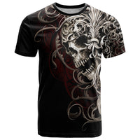 Skull T Shirt Silver Warrior Royal - Wonder Print Shop