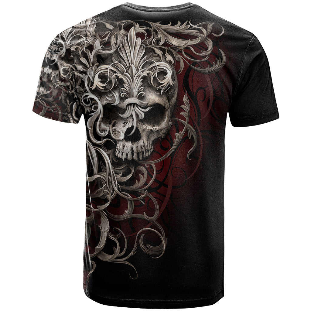 Skull T Shirt Silver Warrior Royal - Wonder Print Shop