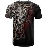 Skull T Shirt Silver Warrior Royal - Wonder Print Shop