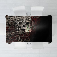 Skull Tablecloth Silver Warrior Royal - Wonder Print Shop