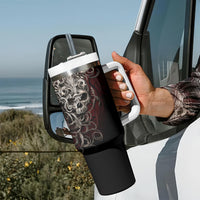 Skull Tumbler With Handle Silver Warrior Royal - Wonder Print Shop