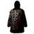 Skull Wearable Blanket Hoodie Silver Warrior Royal - Wonder Print Shop