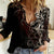 Skull Women Casual Shirt Silver Warrior Royal - Wonder Print Shop