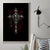 Skull Canvas Wall Art Head Skeleton Cross Skull - Wonder Print Shop