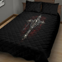 Skull Quilt Bed Set Head Skeleton Cross Skull - Wonder Print Shop