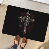 Skull Rubber Doormat Head Skeleton Cross Skull - Wonder Print Shop