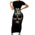 Skull Short Sleeve Bodycon Dress Head Skeleton Cross Skull - Wonder Print Shop