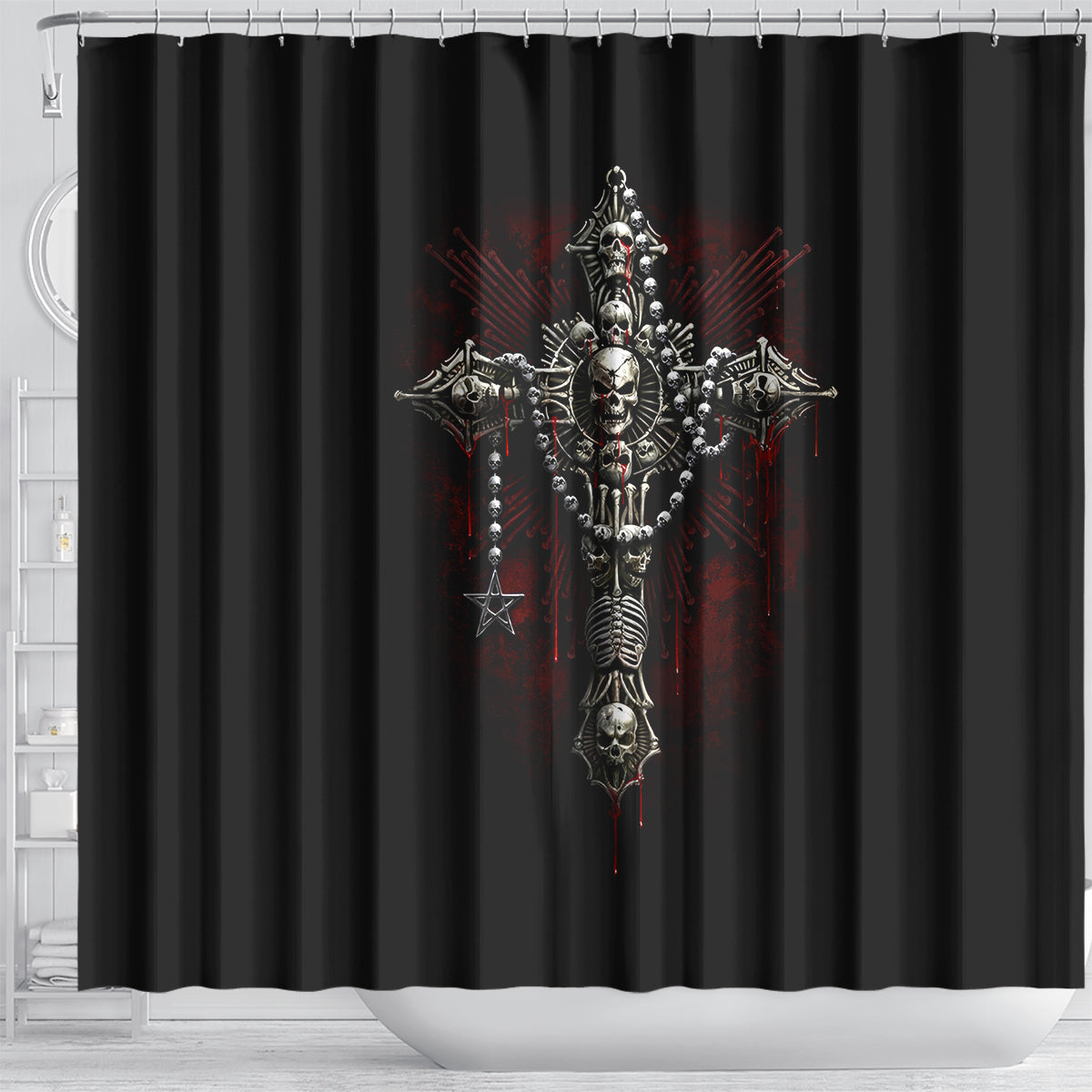 skull-shower-curtain-head-skeleton-cross-skull