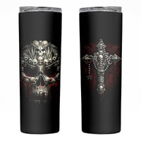 Skull Skinny Tumbler Head Skeleton Cross Skull - Wonder Print Shop
