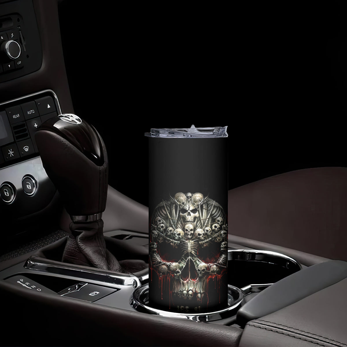 Skull Skinny Tumbler Head Skeleton Cross Skull - Wonder Print Shop