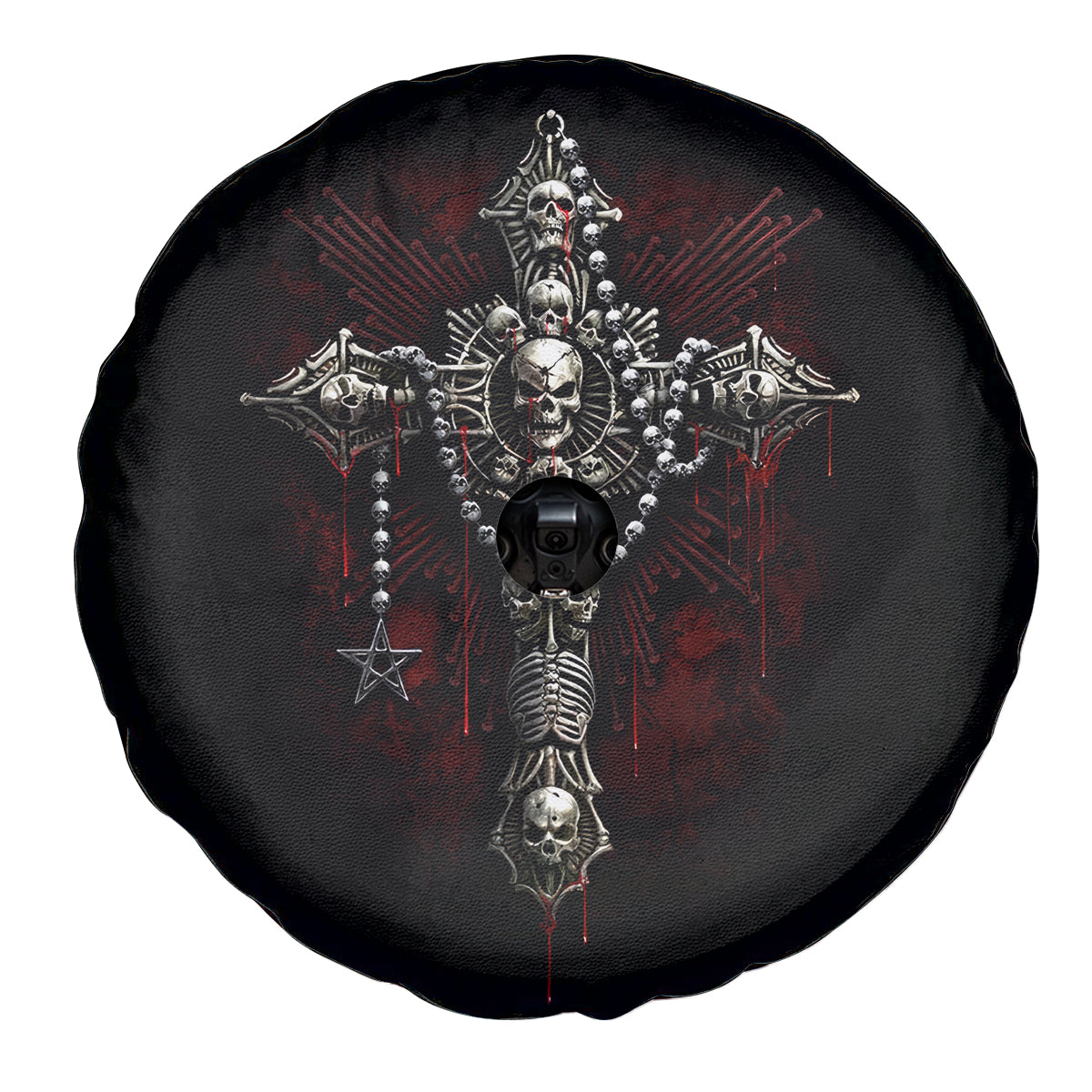 Skull Spare Tire Cover Head Skeleton Cross Skull - Wonder Print Shop