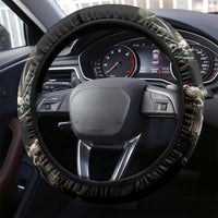 Skull Steering Wheel Cover Head Skeleton Cross Skull - Wonder Print Shop