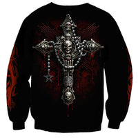 Skull Sweatshirt Head Skeleton Cross Skull - Wonder Print Shop