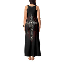 Skull Tank Maxi Dress Head Skeleton Cross Skull - Wonder Print Shop