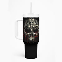 Skull Tumbler With Handle Head Skeleton Cross Skull - Wonder Print Shop