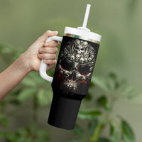 Skull Tumbler With Handle Head Skeleton Cross Skull - Wonder Print Shop
