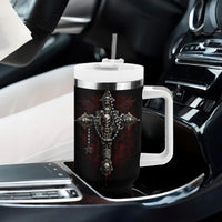 Skull Tumbler With Handle Head Skeleton Cross Skull - Wonder Print Shop