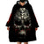 Skull Wearable Blanket Hoodie Head Skeleton Cross Skull - Wonder Print Shop