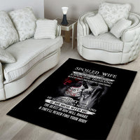 Skull Area Rug Skull Girl Spoiled Wife - Wonder Print Shop
