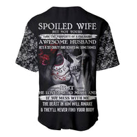 Skull Baseball Jersey Skull Girl Spoiled Wife - Wonder Print Shop