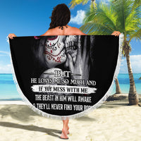 Skull Beach Blanket Skull Girl Spoiled Wife - Wonder Print Shop