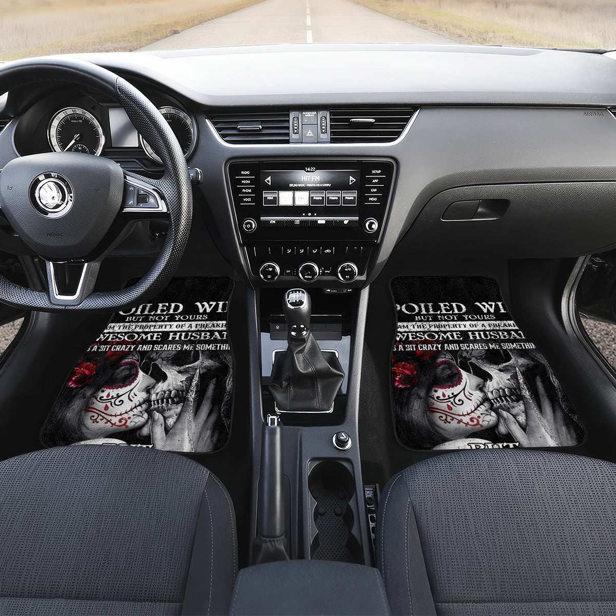 Skull Car Mats Skull Girl Spoiled Wife - Wonder Print Shop