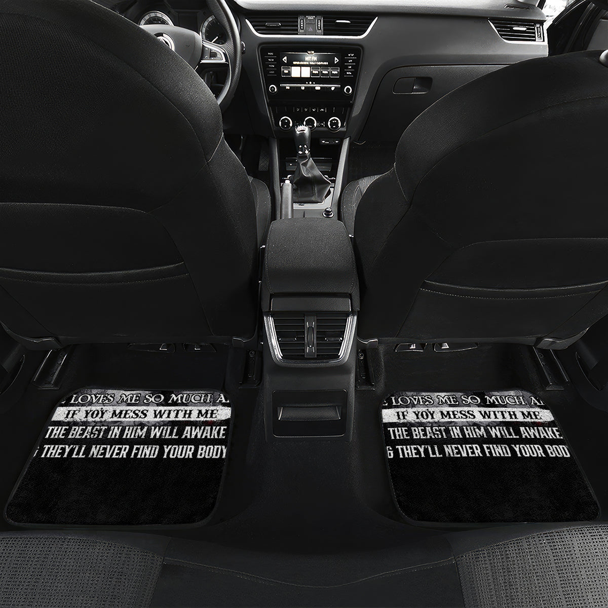 Skull Car Mats Skull Girl Spoiled Wife - Wonder Print Shop