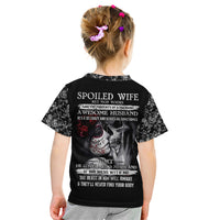 Skull Kid T Shirt Skull Girl Spoiled Wife - Wonder Print Shop