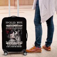 Skull Luggage Cover Skull Girl Spoiled Wife - Wonder Print Shop